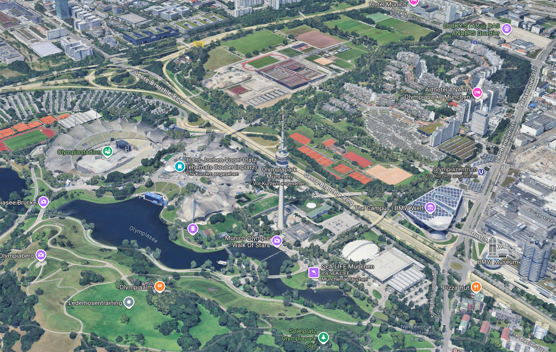 Heutige Ansicht, Google Maps